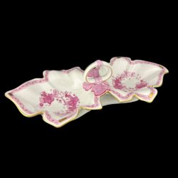 Picture 1/5 -Herendi porcelán dupla kínálótál pink indiaikosár dekorral 