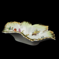 Kép 2/3 - Herendi porcelán Viktória mintás szőlőlevél tálka