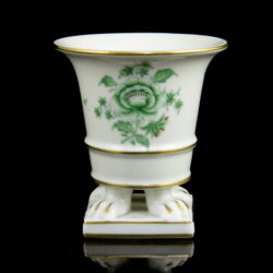 Kép 2/3 - Herendi zöld Nanking mintás karmos váza