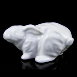 Picture 1/3 -Herend white-glazed rabbit figurine