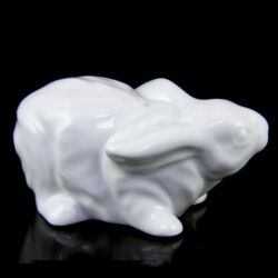 Picture 2/3 -Herend white-glazed rabbit figurine