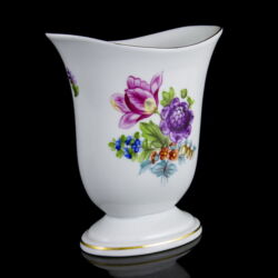 Picture 1/5 -Herend flattened shape footed small vase with flower pattern 