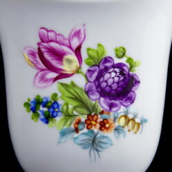 Picture 3/5 -Herend flattened shape footed small vase with flower pattern 