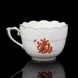 Picture 2/3 -Orange Apponyi mintával festett Herendi kávéscsésze (alj nélkül!)