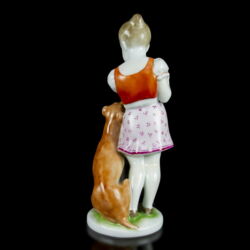 Picture 3/3 -Herend little girl with a dog