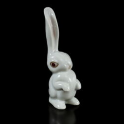 Kép 1/2 - Herendi fehér mázas porcelán nyúl figura