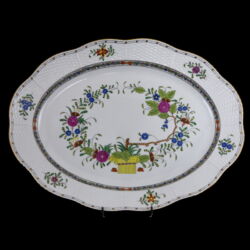 Picture 9/11 -Herend Dinner set for 6 (FV) with Indian basket decor (multi color)