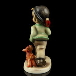 Picture 3/5 -Hummel " Strolling along" figurine - a boy with an umbrella walking his dog