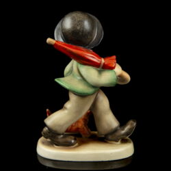 Picture 4/5 -Hummel " Strolling along" figurine - a boy with an umbrella walking his dog