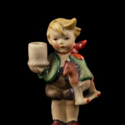 Picture 5/6 -Goebel porcelán fiú hintalóval - figurális gyertyatartó