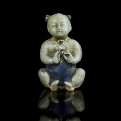 Kép 2/2 - Kínai mázas porcelán figura