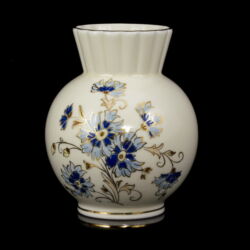 Kép 2/3 - Zsolnay porcelán váza búzavirág dekorral