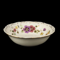 Picture 1/3 -Zsolnay porcelain compote bowl with butterfly decor