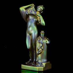 Picture 2/6 -Zsolnay Eozin mázas porcelán nő alak korsóval