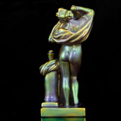 Picture 4/6 -Zsolnay Eozin mázas porcelán nő alak korsóval