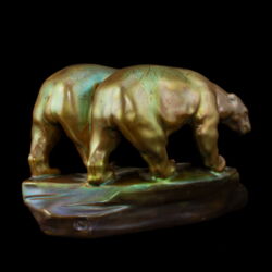 Picture 4/6 -Zsolnay eosin-glazed faience bear couple