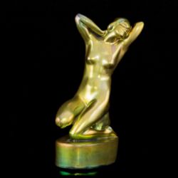 Picture 1/6 -Zsolnay eozin mázas kisplasztika: "Vágyakozás"