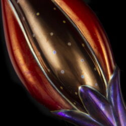 Kép 3/4 - Zsolnay bimbós tulipán falidísz