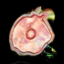 Picture 6/7 -Eozin mázas Zsolnay libát tömő lány kisplasztika