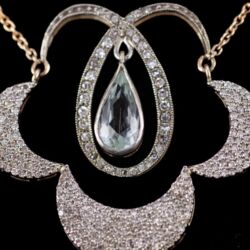 Picture 3/4 -Nyakék akvamarinnal és gyémántokkal