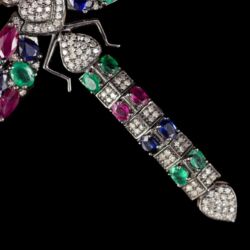 Picture 5/6 -Szitakötő bross/ medál szines drágakövekkel