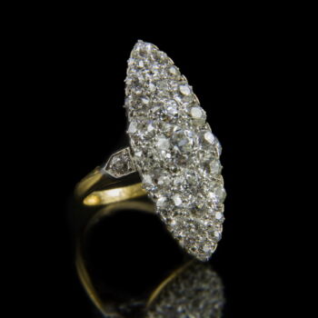 Art deco gyémánt köves női gyűrű