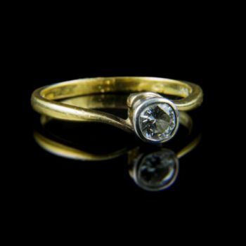 Eljegyzési arany gyűrű gyémánt kővel (0.25 ct)