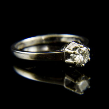 18 karátos fehérarany eljegyzési gyűrű gyémánt kővel (0.30 ct)