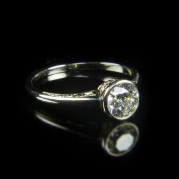 Szoliter briliáns női gyűrű 1.10 ct