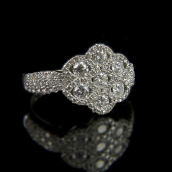 White gold diamond ring