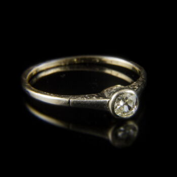 14 karátos gyémánt köves fehérarany eljegyzési gyűrű