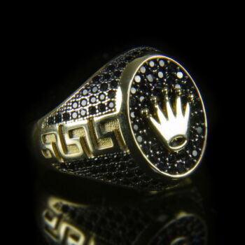 Rolex arany pecsétgyűrű fekete ónix kövekkel