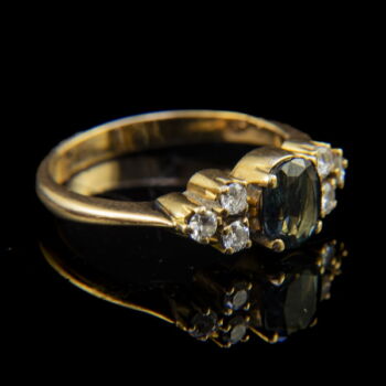 Zafír-brill köves női gyűrű