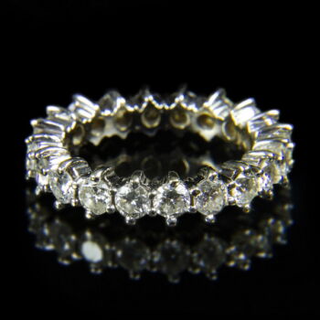 Fehérarany Sport gyűrű gyémánt kövekkel
