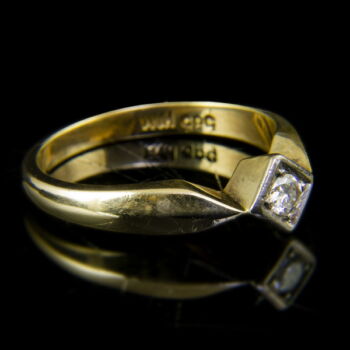 Szoliter briliáns gyűrű (0,10 ct)