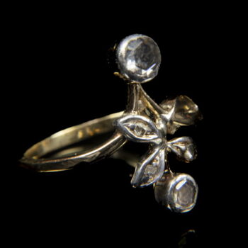 Szecessziós fazonú gyémánt gyűrű