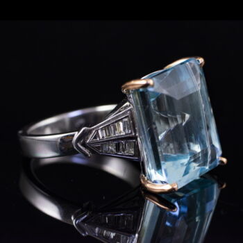 Kék topáz köves női gyűrű