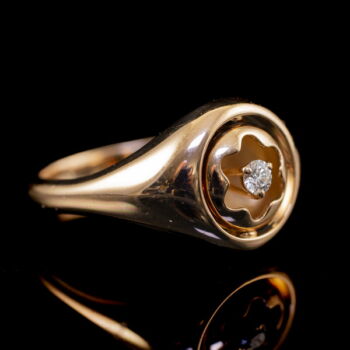Montblanc arany gyűrű brilliánssal