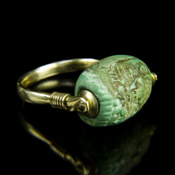 Arany gyűrű antik türkiz kővel