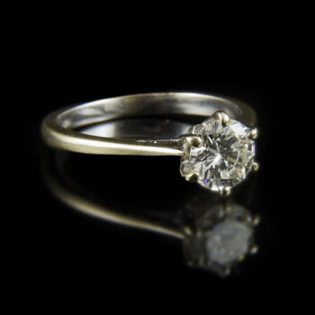 Eljegyzési gyűrű gyémánt kővel (1 ct)