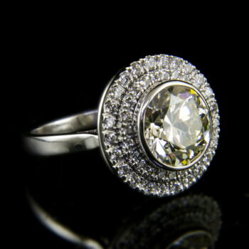 Fehérarany gyűrű 4.19 ct-os gyémánt kővel