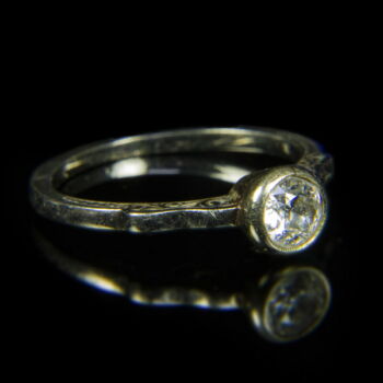 Fehérarany szoliter gyűrű gyémánt kővel (0.25 ct)