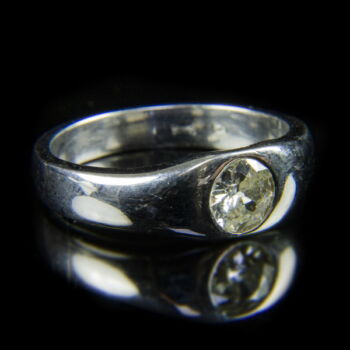Gyémánt köves fehérarany férfi kisujj gyűrű