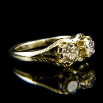 Toi et Moi stílusú gyémánt köves arany gyűrű