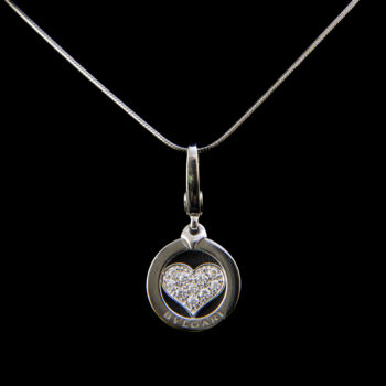 BVLGARI heart pendant with diamonds