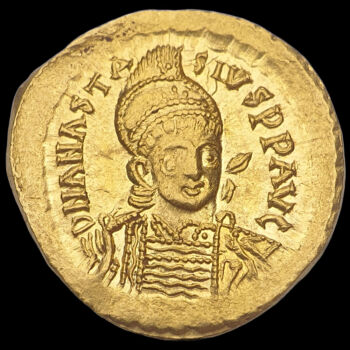 Anastasius Byzantine Emperor gold solidus