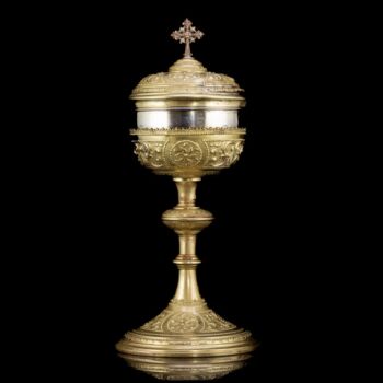 Pesti cibórium ezüst ostyatartóval