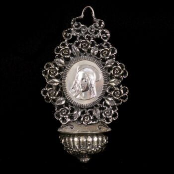 Modern olasz ezüst pici szenteltvíztartó