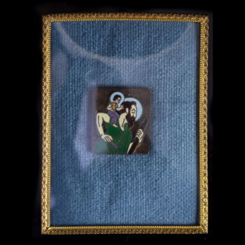 Saint Christopher enamel miniature
