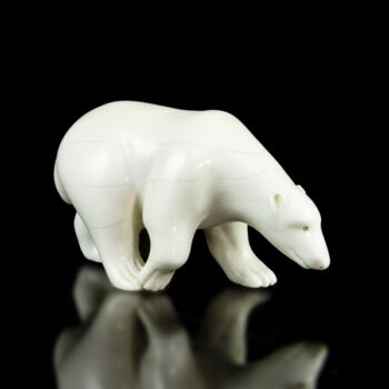 Faragott mamut/rozmárcsont jegesmedve figura